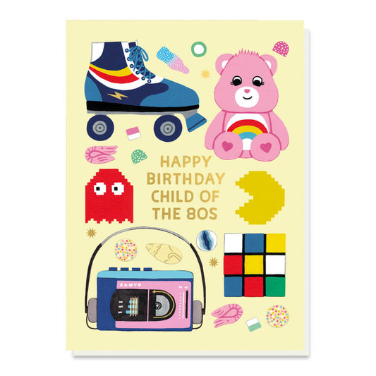 Child of the 80s Greetings Card