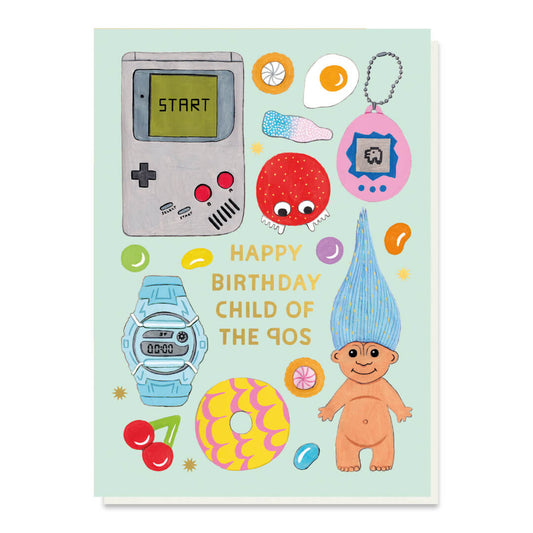 Child of the 90s Greetings Card