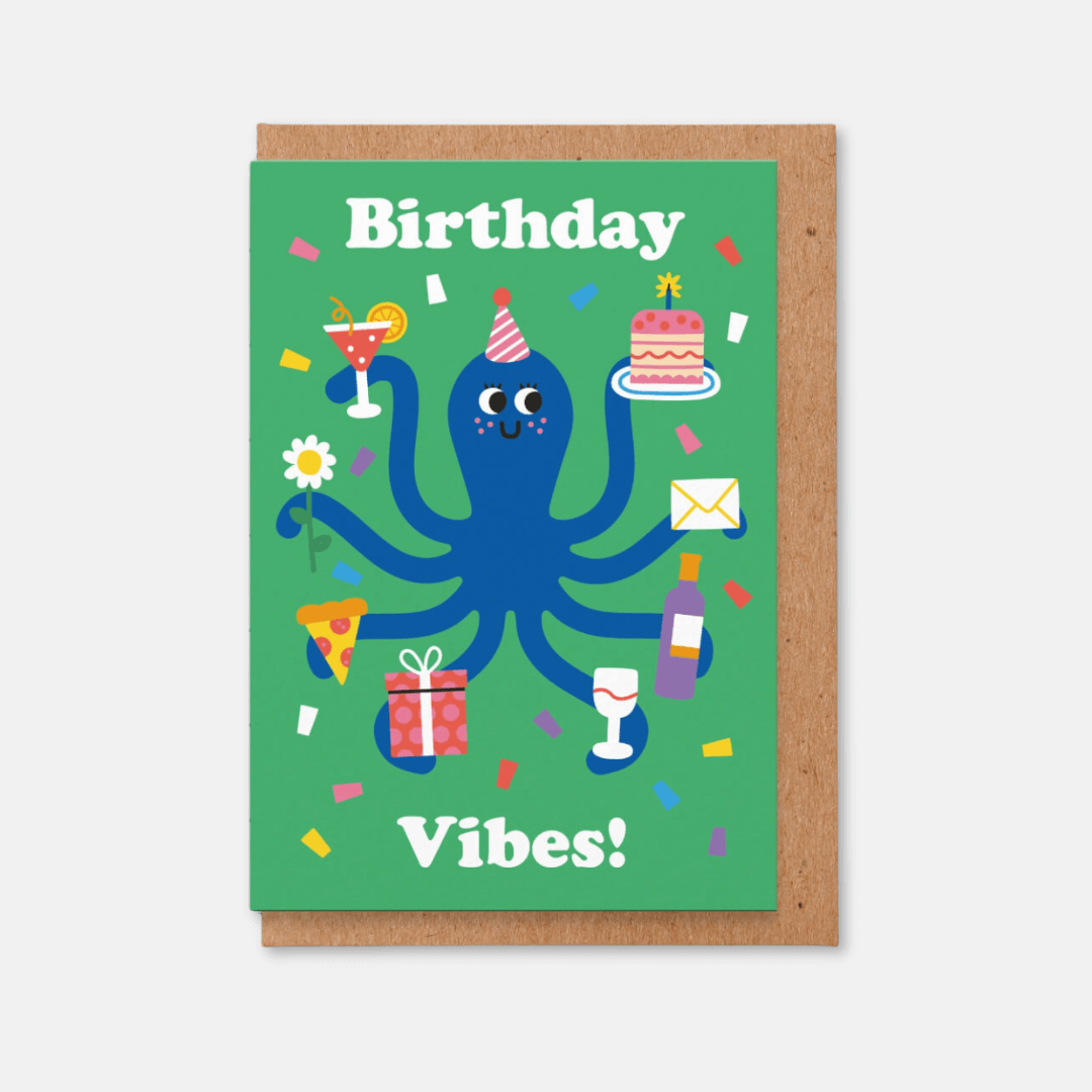 Birthday Vibes Greetings Card