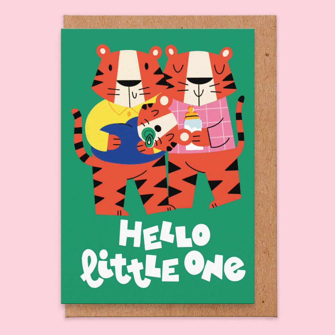 Hello Little One New Baby Greetings Card