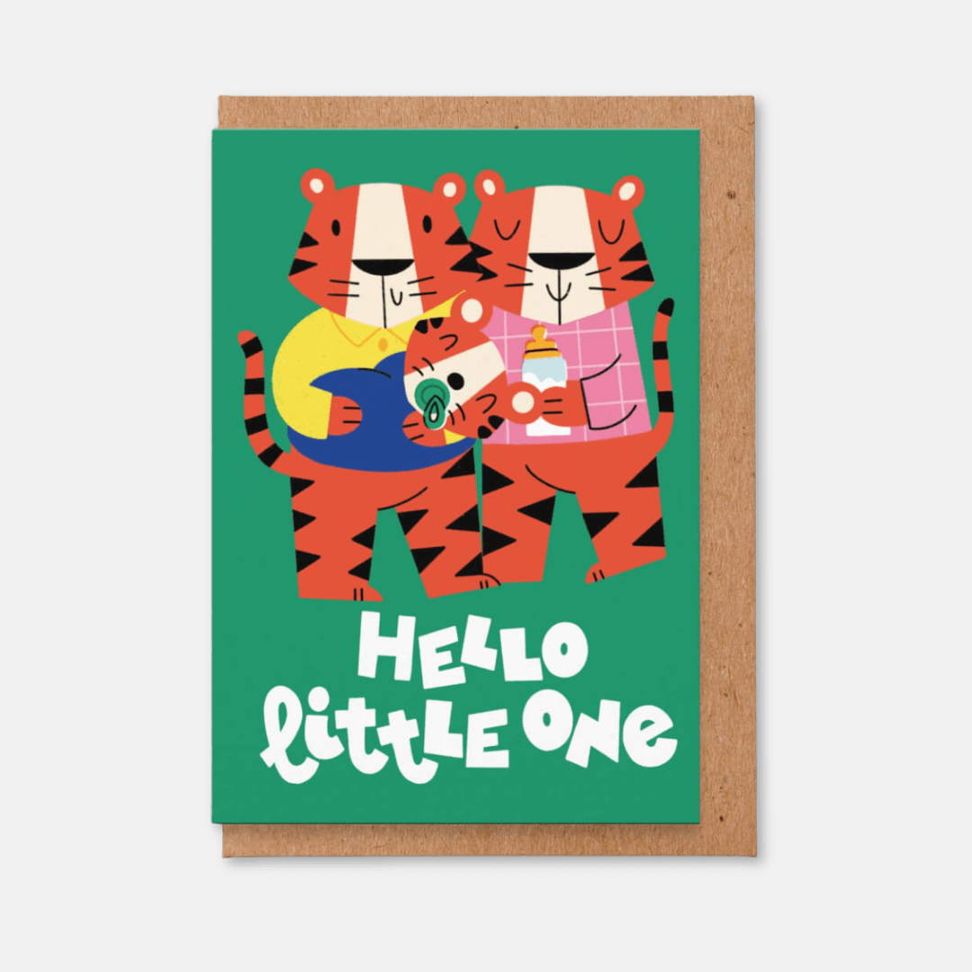 Hello Little One New Baby Greetings Card