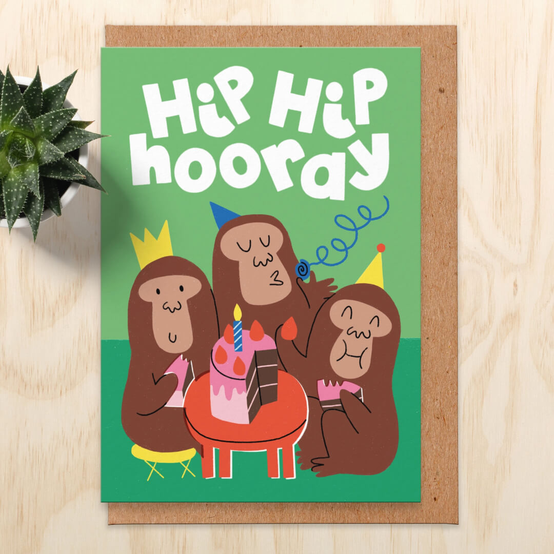 Hip Hip Hooray Birthday Greetings Card