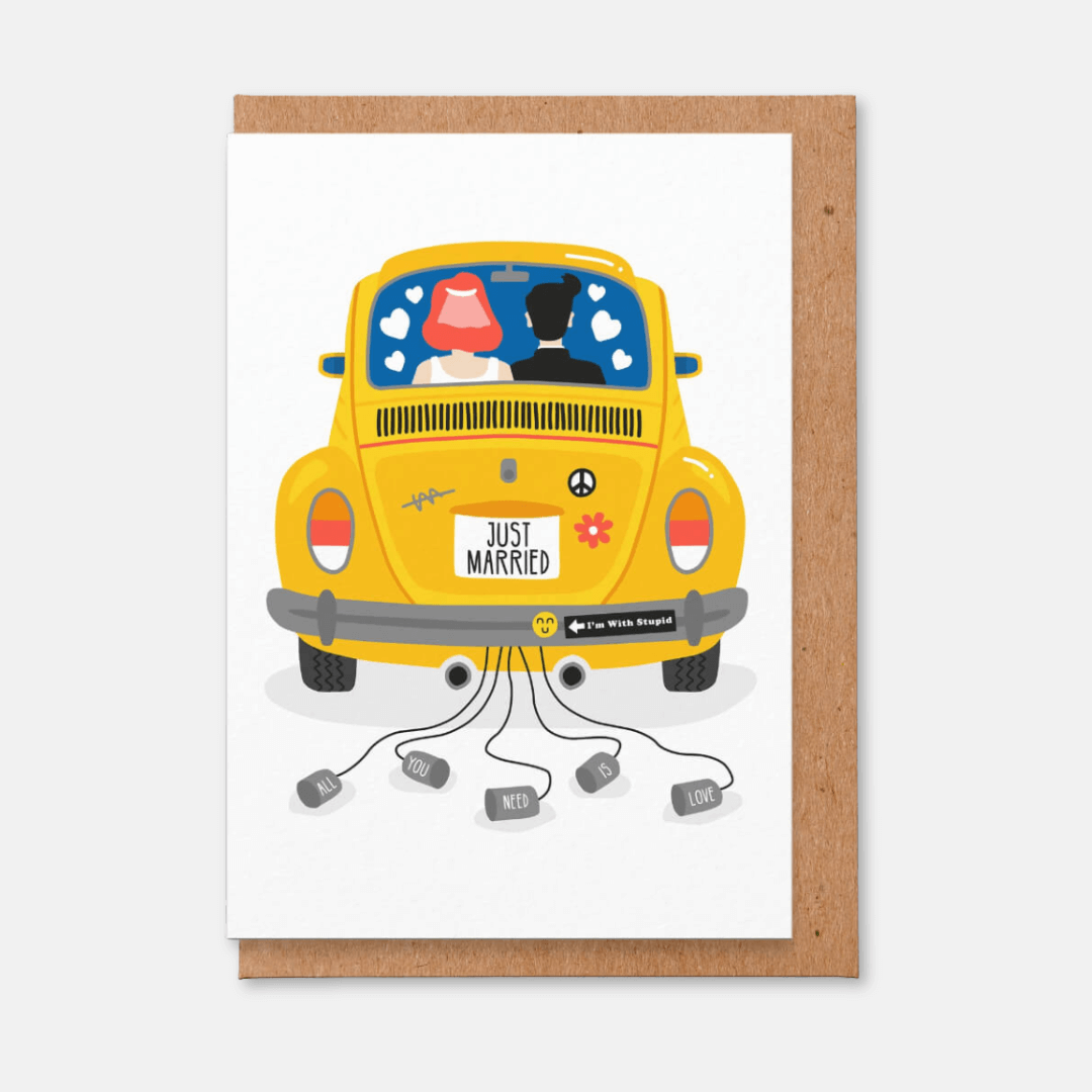 Just Married Wedding Greetings Card