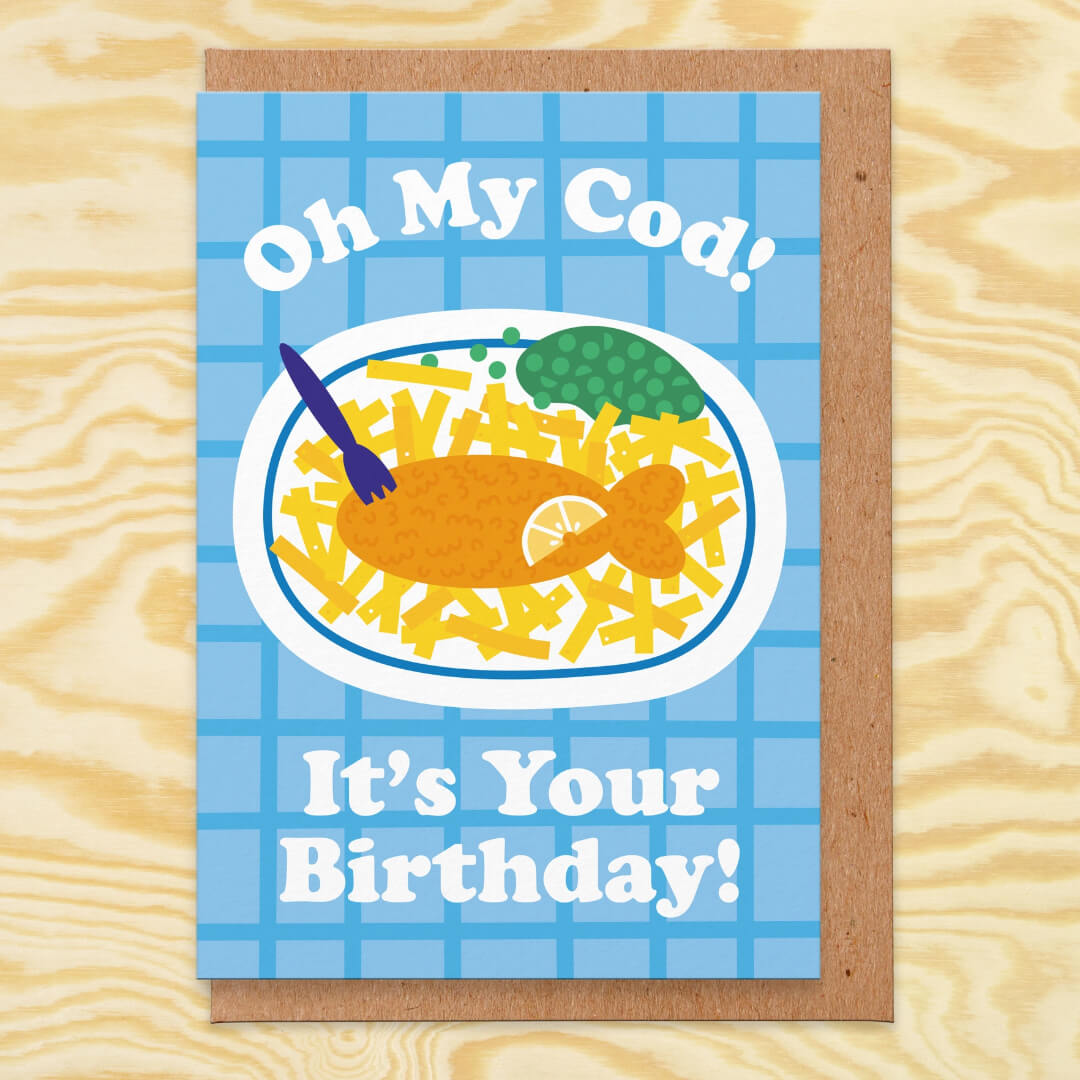 Oh My Cod! Birthday Greetings Card