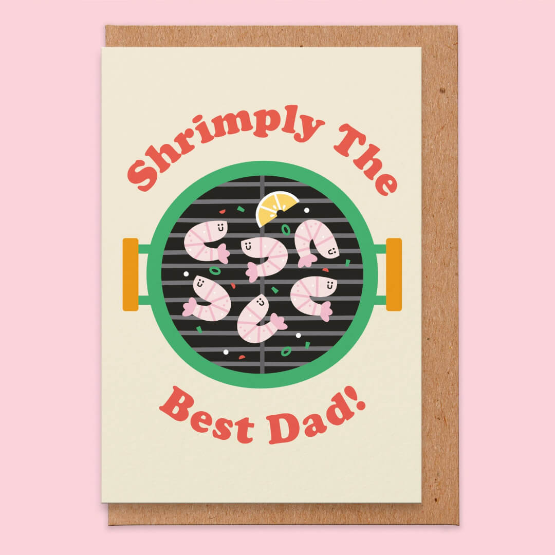 Shrimply The Best Dad Greetings Card