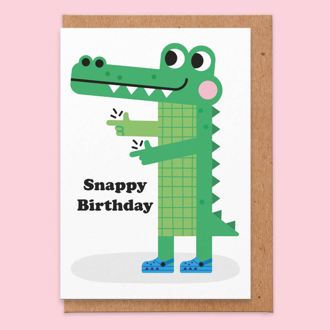 Snappy Birthday Crocodile Greetings Card