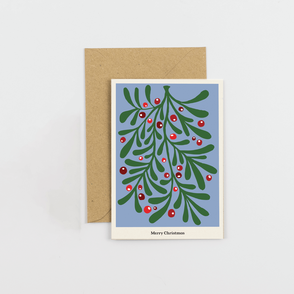 Mistletoe Christmas Greetings Card