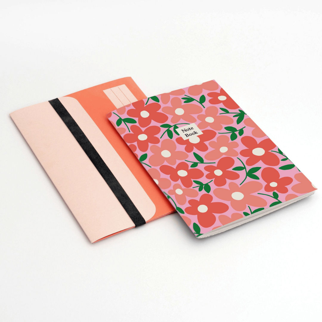 Floral Notebooks with Folder