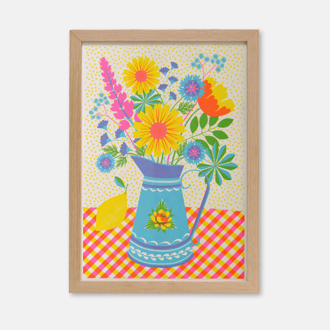 Summer Blooms A3 Risograph Print