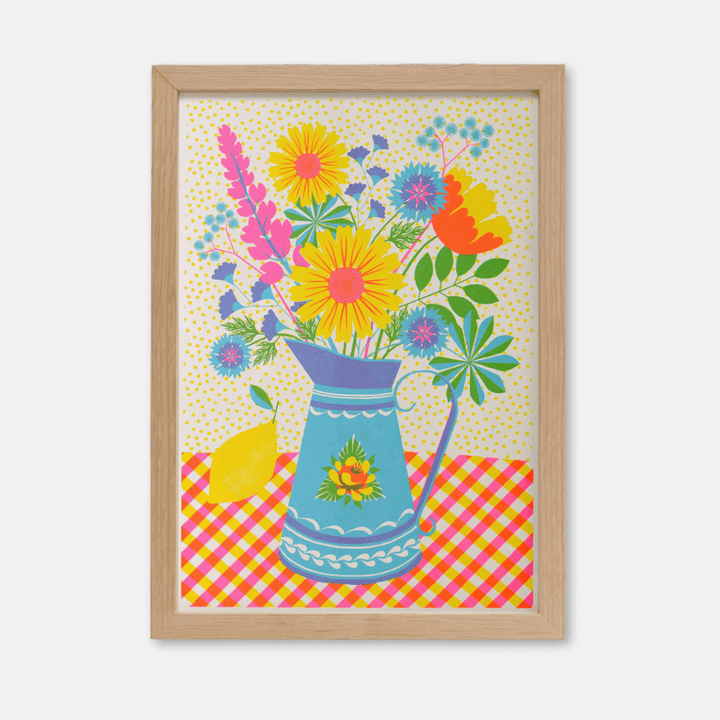 Summer Blooms A3 Risograph Print