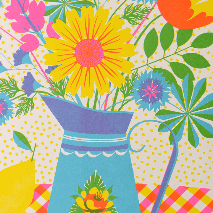 Summer Blooms A3 Risograph Print