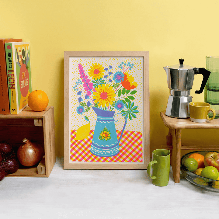 Summer Blooms A3 Risograph Print