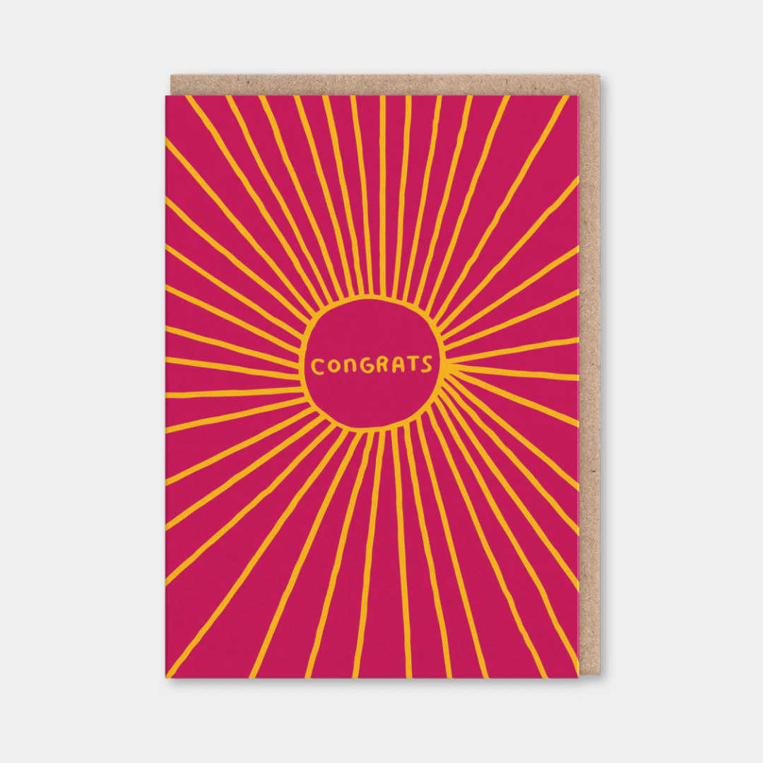 Sunburst Congratulations Greetings Card