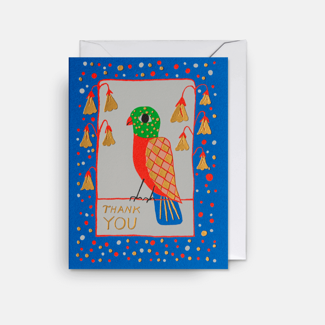 Thank You Bird Mini Greetings Card