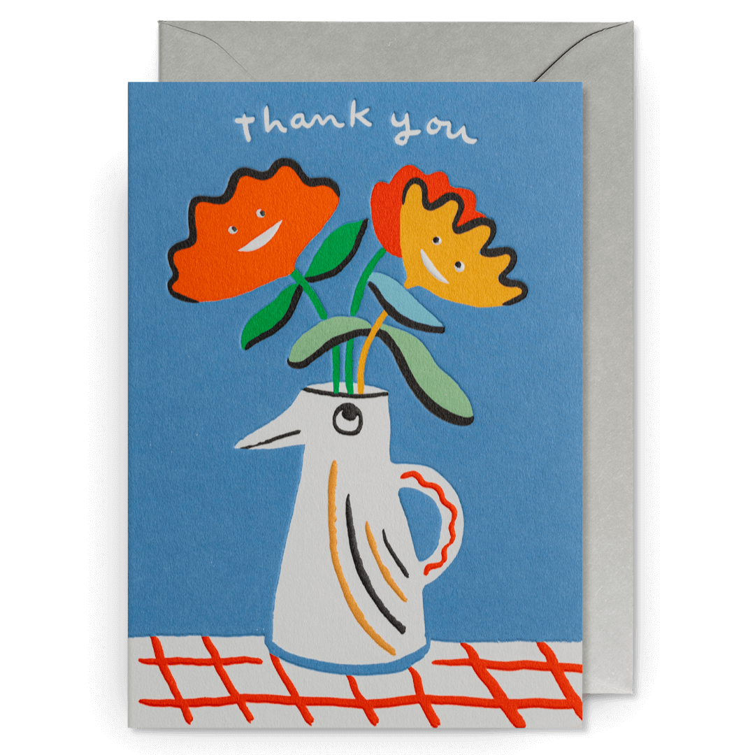 Thank You Vase Greetings Card