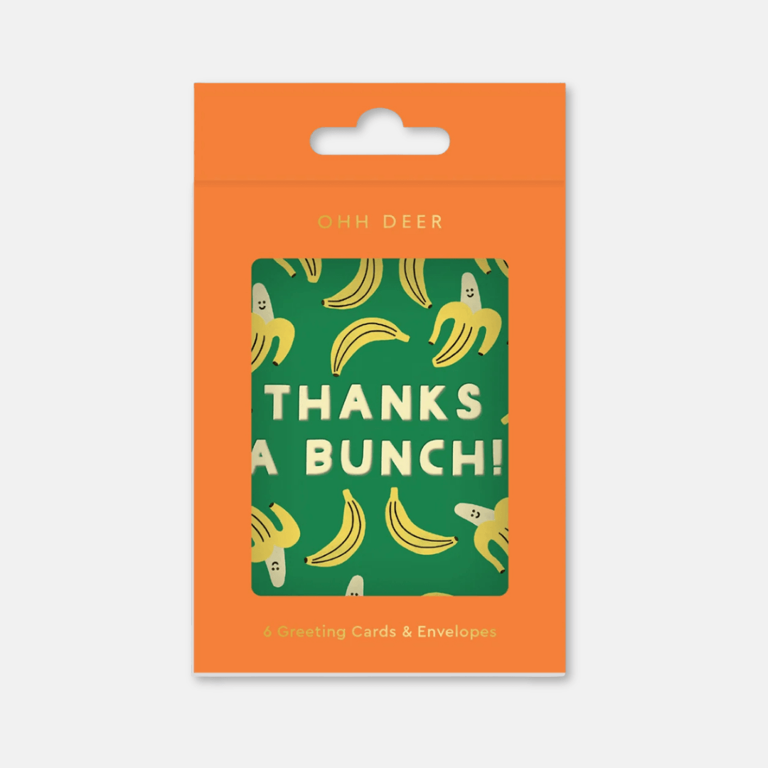 Thanks A Bunch Mini Greetings Card 6 Pack