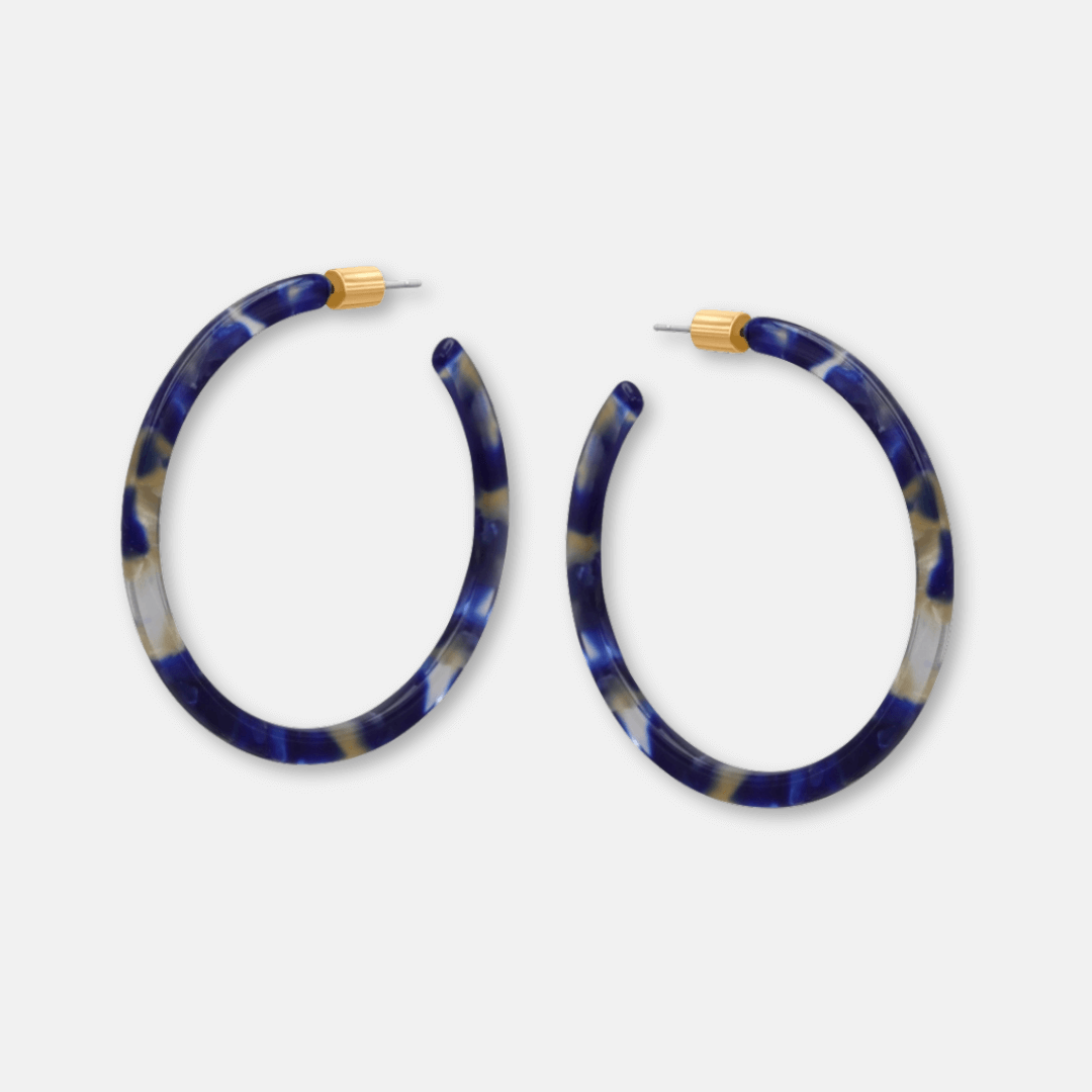 Thin Resin Hoop Earrings