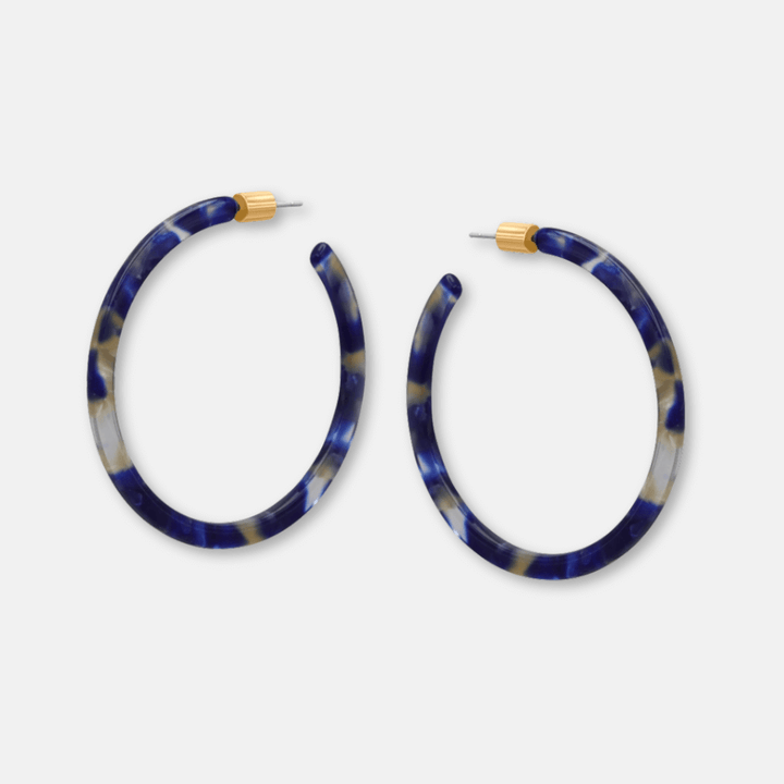 Thin Resin Hoop Earrings