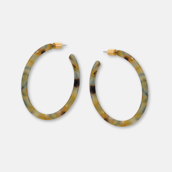 Thin Resin Hoop Earrings