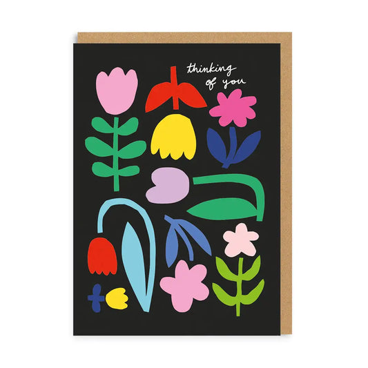 Thinking Of You Floral Greetings Card