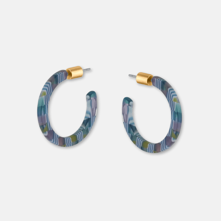 Tiny Resin Hoop Earrings