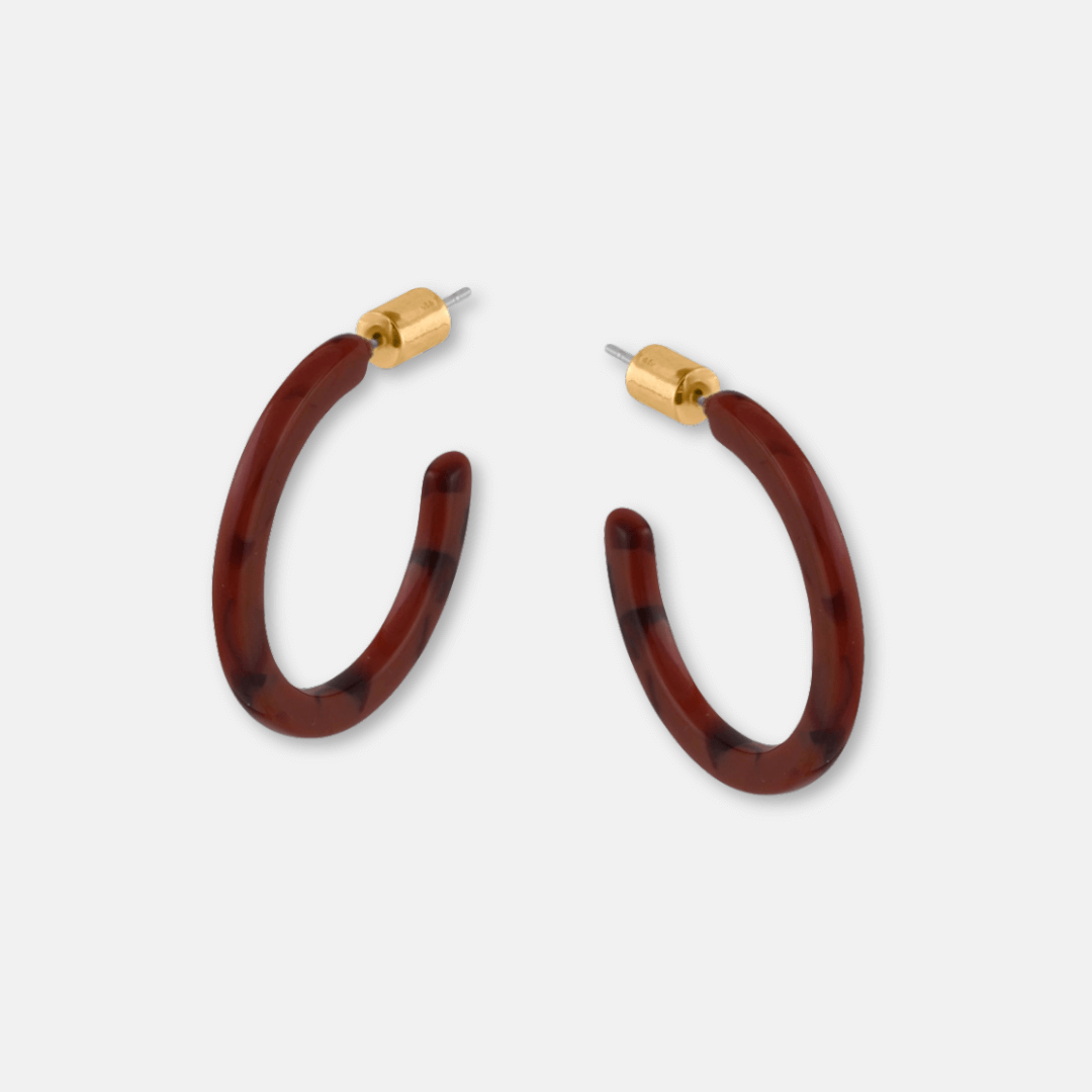 Tiny Resin Hoop Earrings