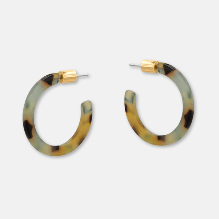 Tiny Resin Hoop Earrings