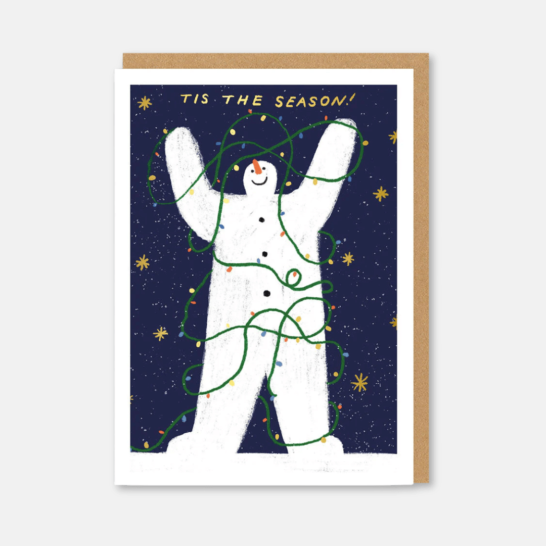 Tis The Season Snowman Christmas Greetings Card