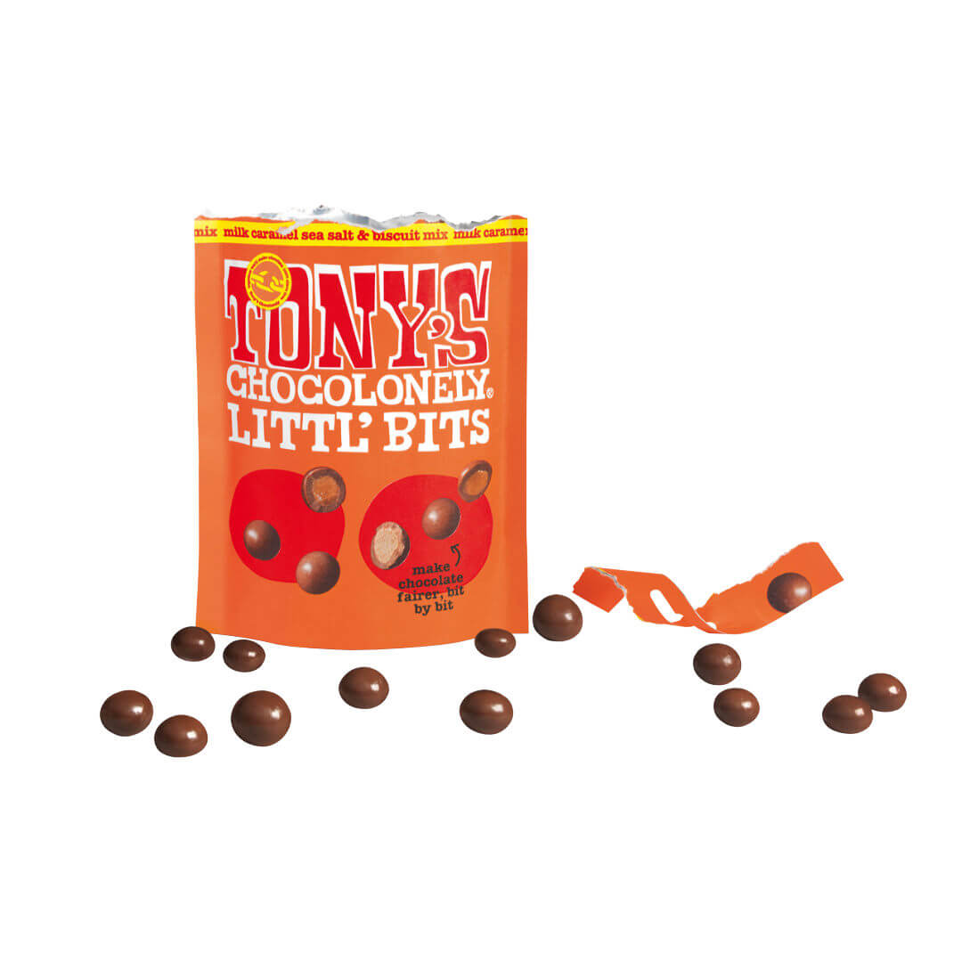 Tony's Chocolonely Littl' Bits Chocolate Pouches 100g