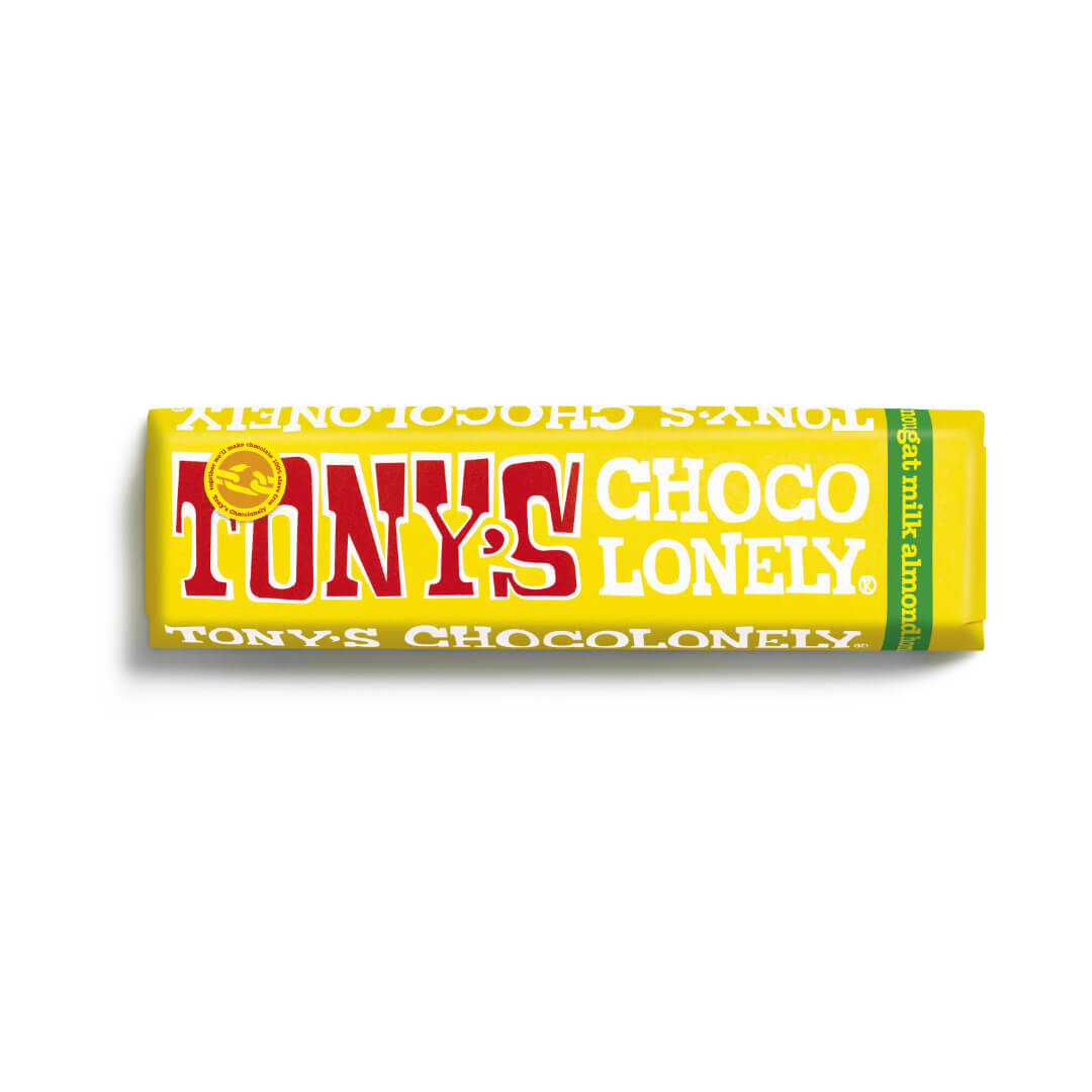 Tony's Chocolonely Milk Almond Honey Nougat Chocolate 50g