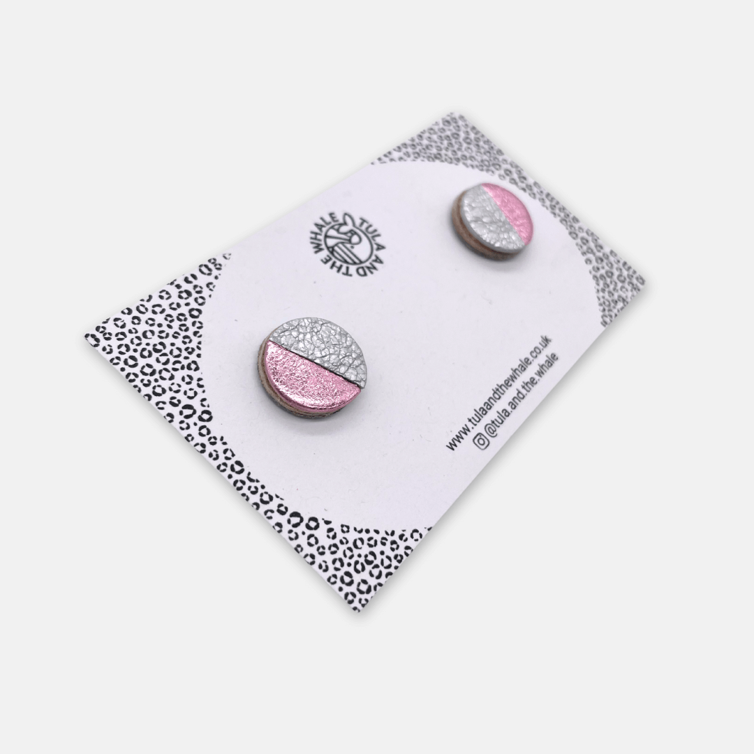 Tiny Circle Stud Earrings