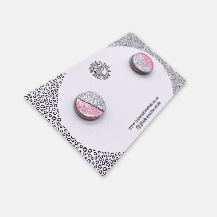 Tiny Circle Stud Earrings