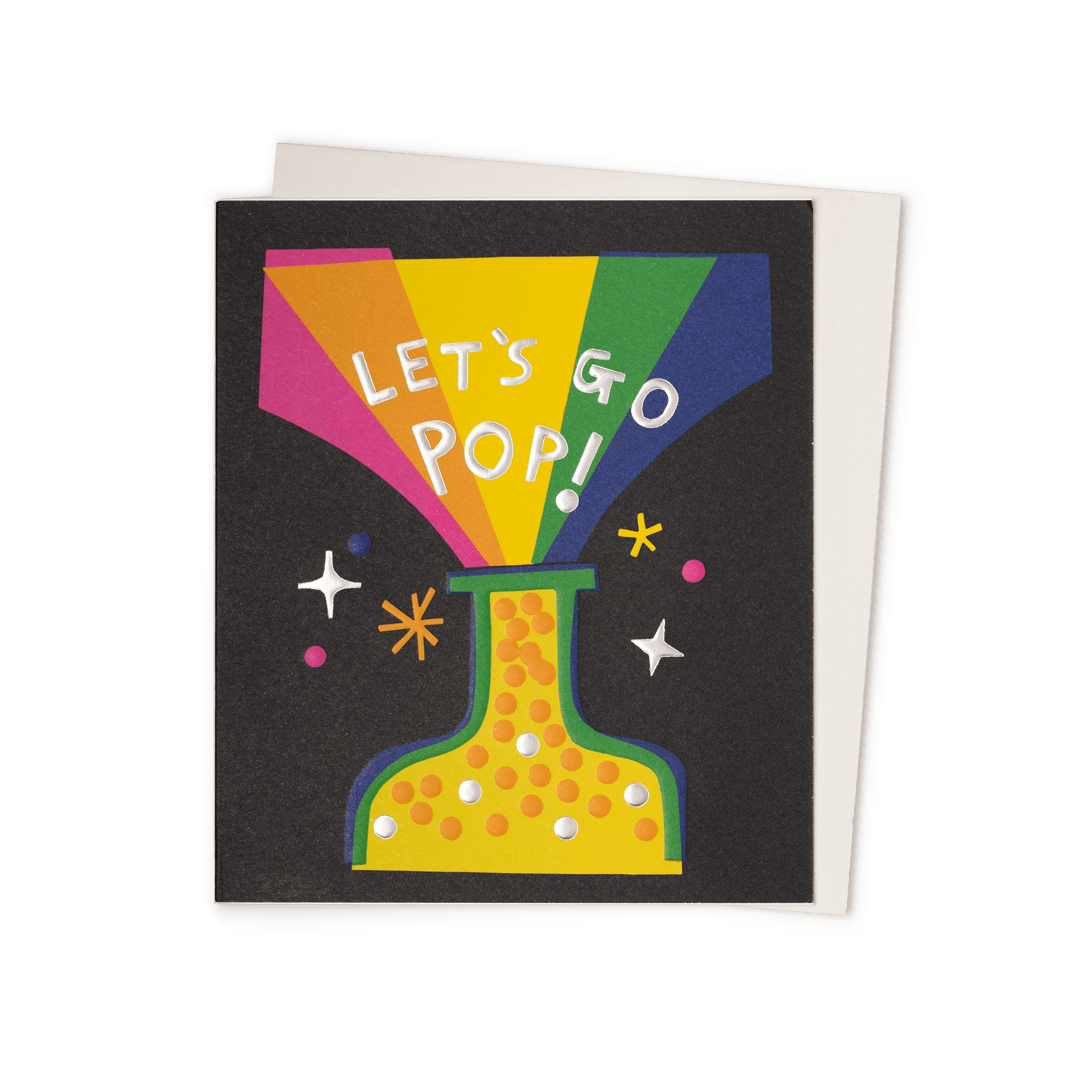 Let's Go Pop Greetings Card