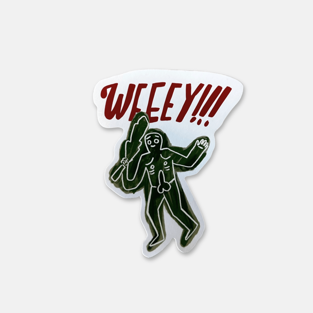 Weeey!!! Chalk Giant Vinyl Sticker
