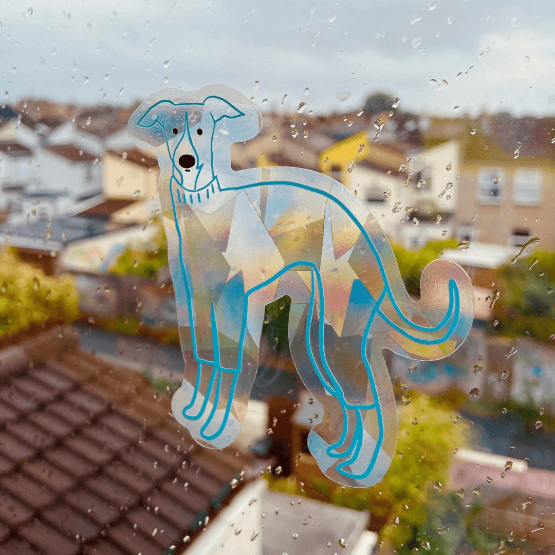 Whippet Dog Suncatcher Sticker