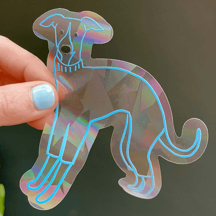 Whippet Dog Suncatcher Sticker
