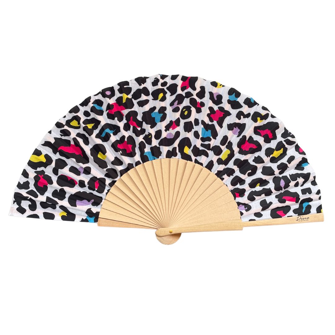 Leopard Print Folding Hand Fans