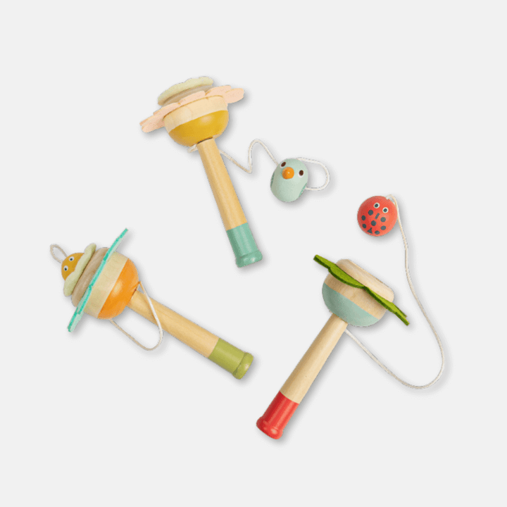 Wooden Flower Cup & Ball Games