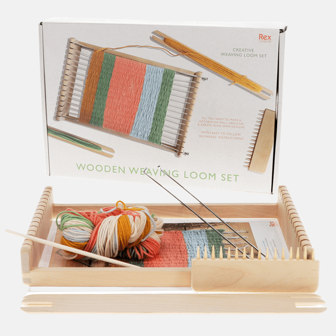 Wooden Weaving Loom Set