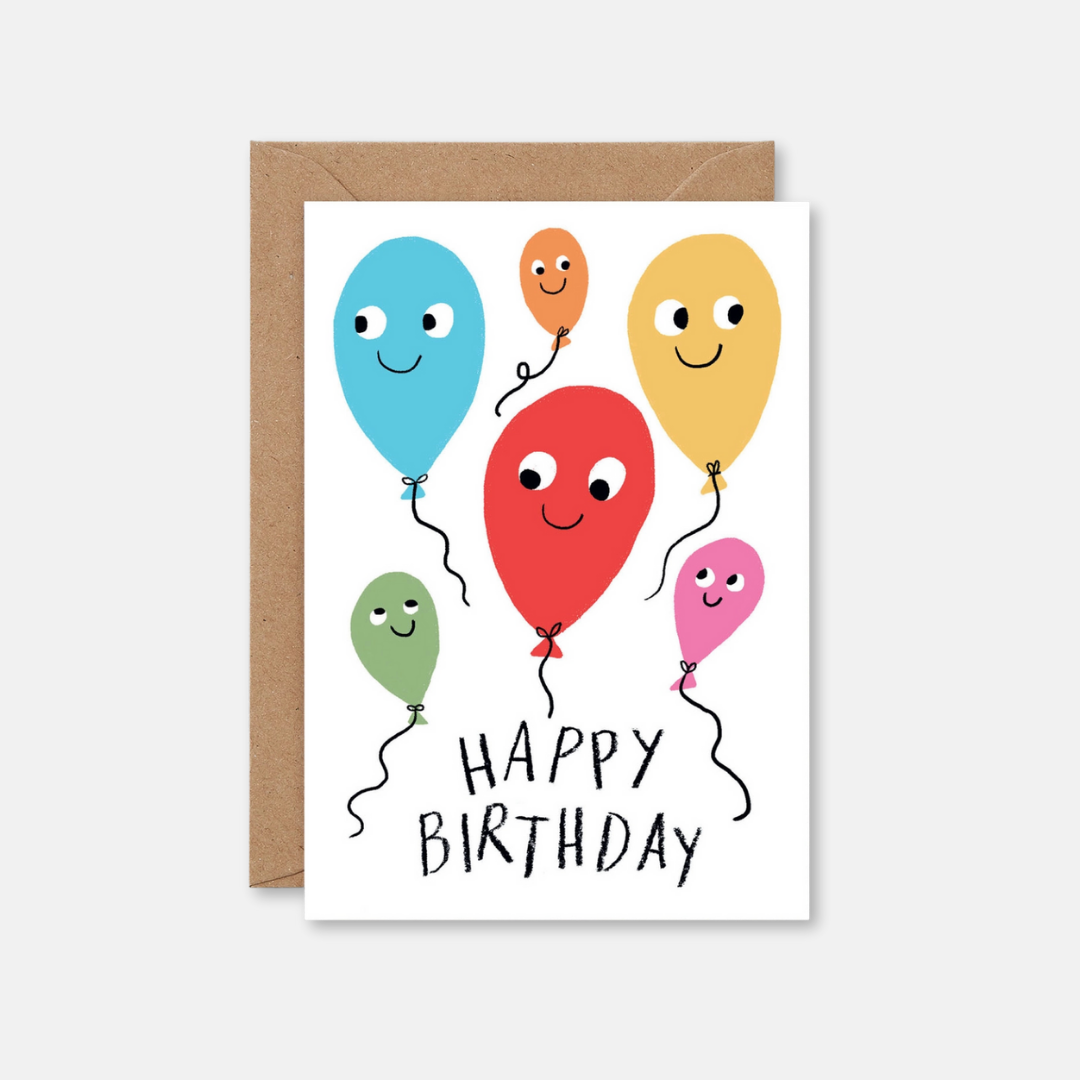 Birthday Balloons Greetings Card