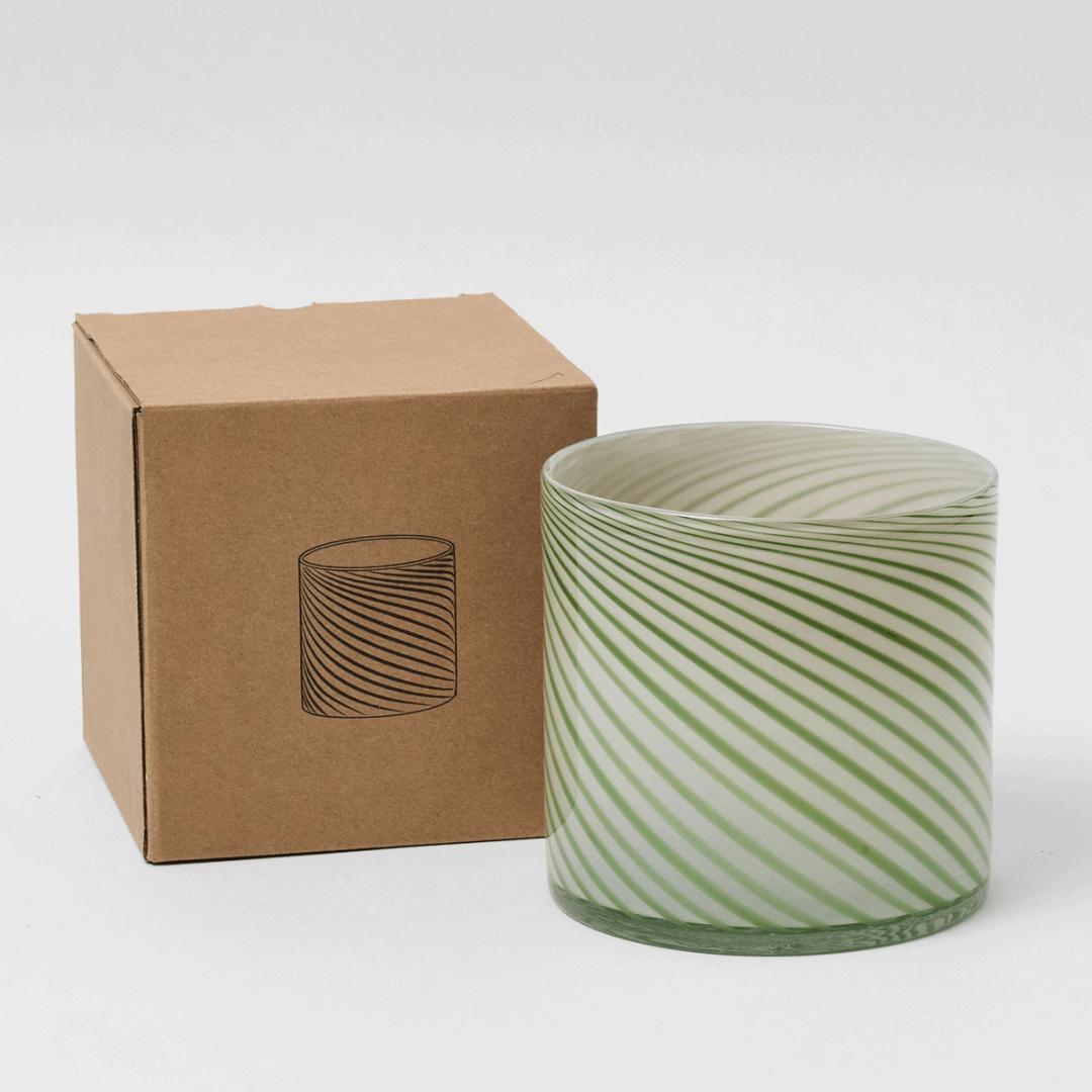 Large Spiral Glass Planter