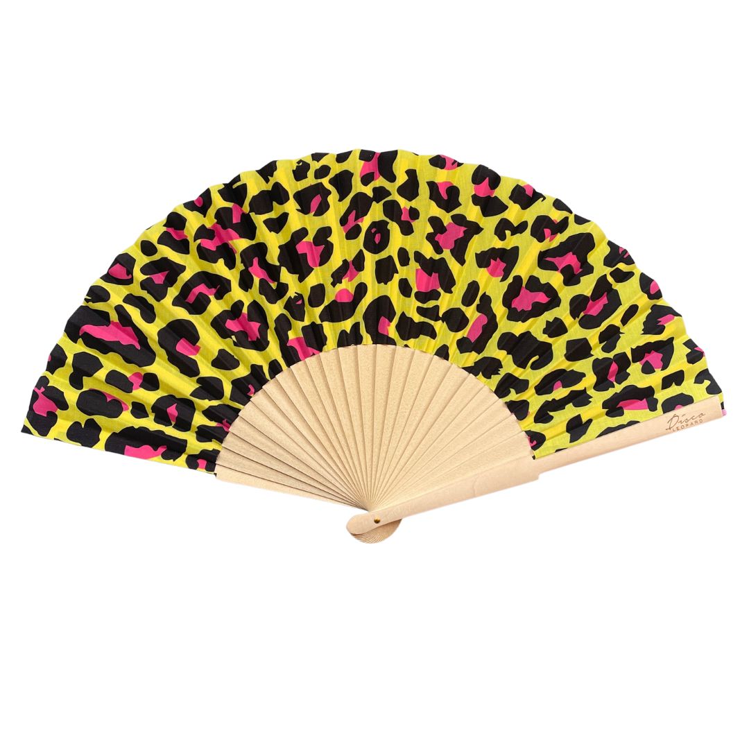 Leopard Print Folding Hand Fans