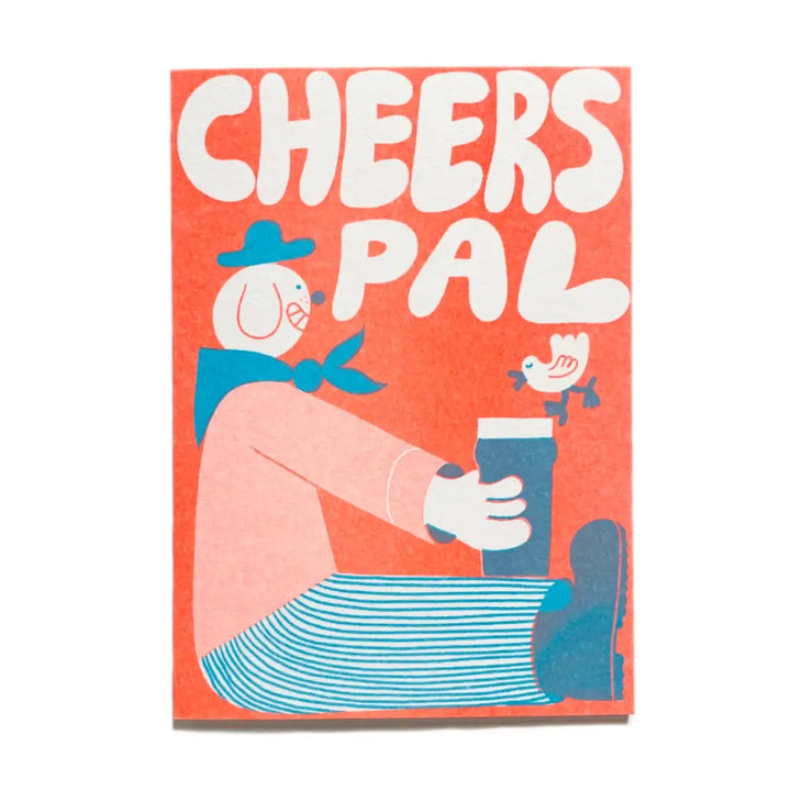 Cheers Pal Riso Greetings Card