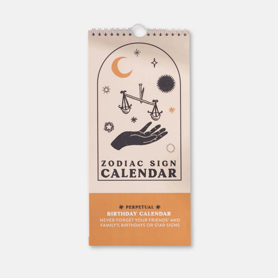 Zodiac Sign Perpetual Birthday Calendar