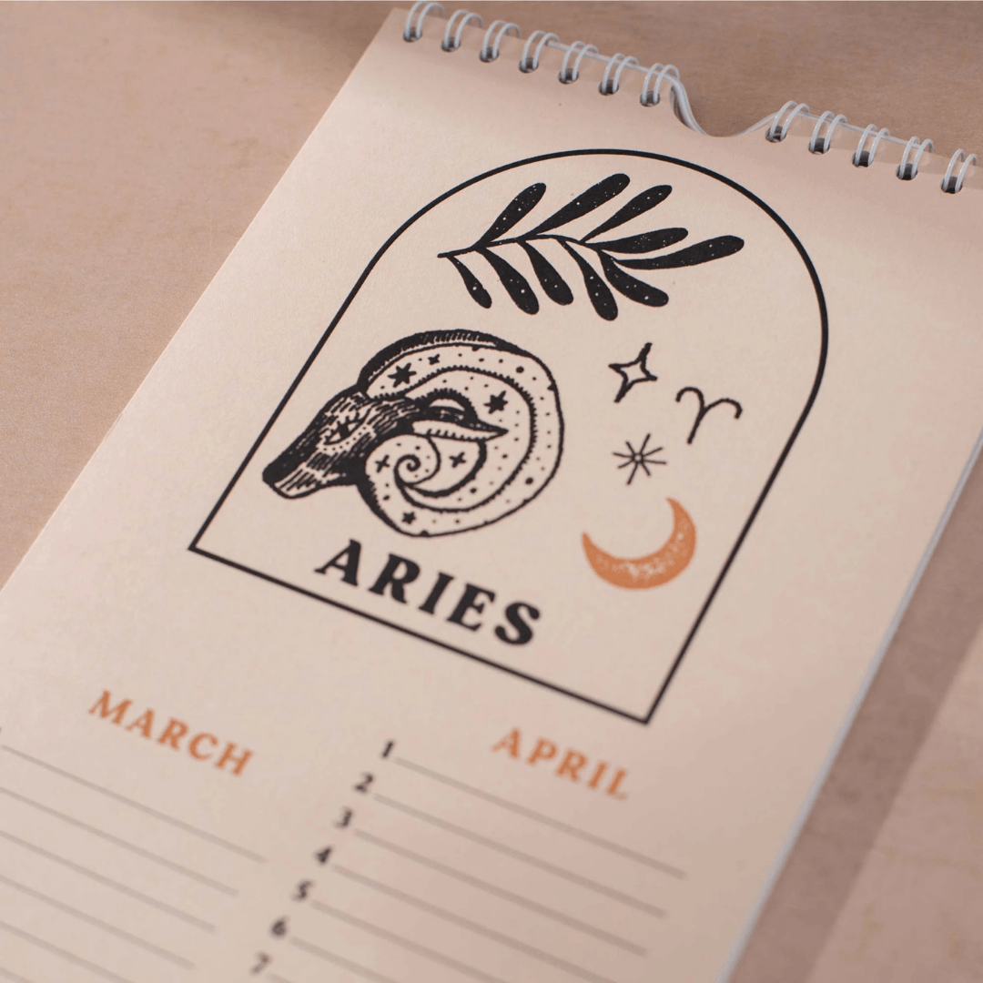 Zodiac Sign Perpetual Birthday Calendar