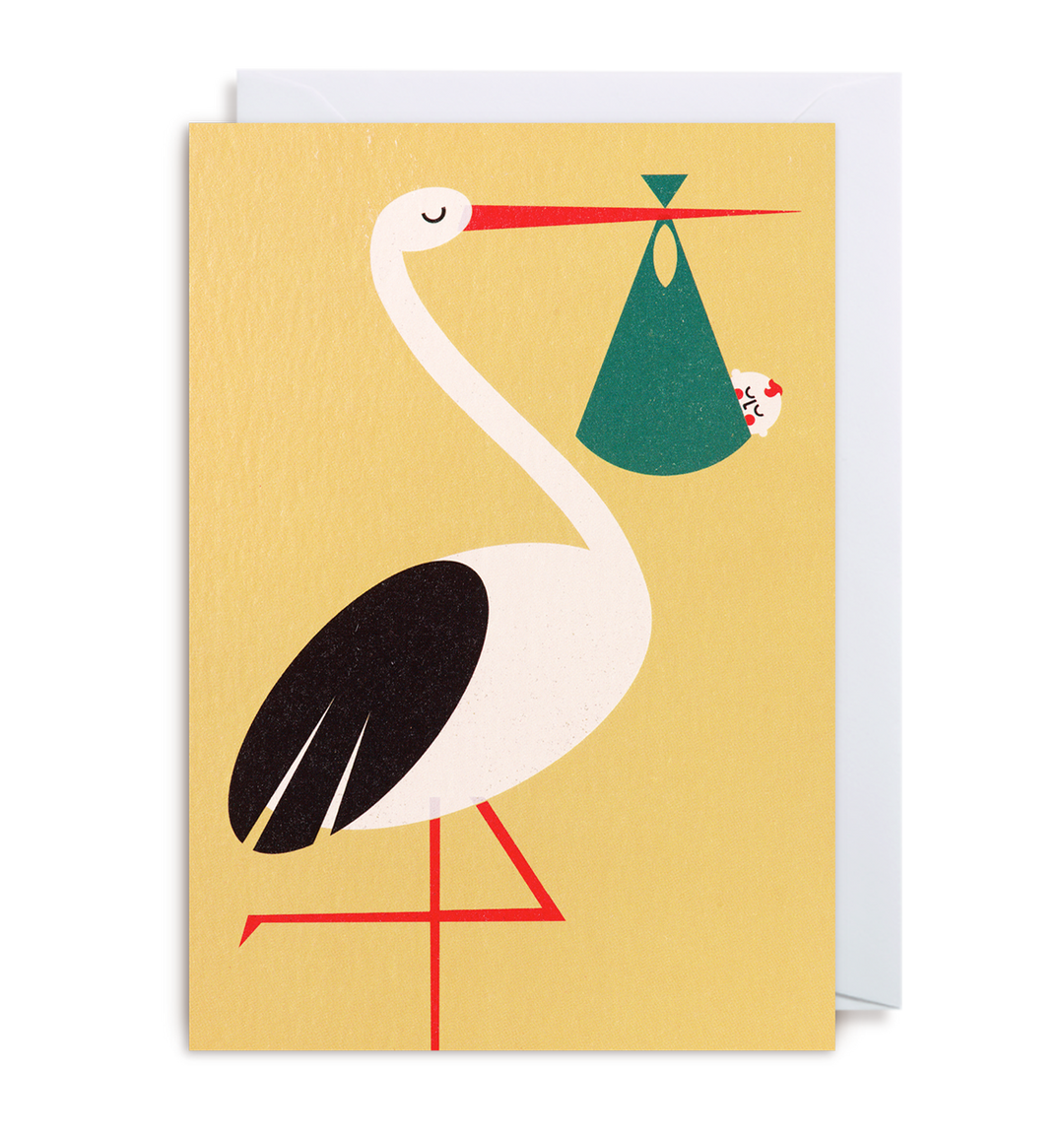 New Arrival Stork Greetings Card