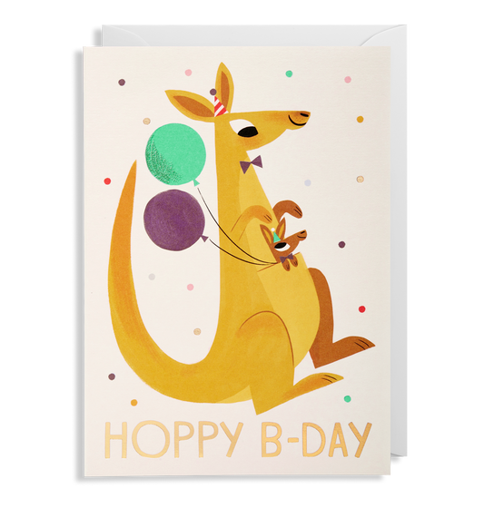 Hoppy Birthday Kangaroo Greetings Card