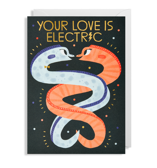 Electric Love Greetings Card