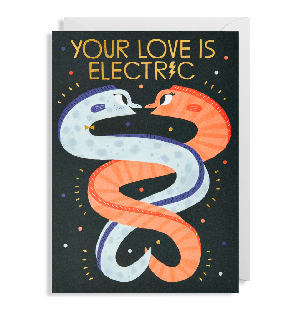 Electric Love Greetings Card