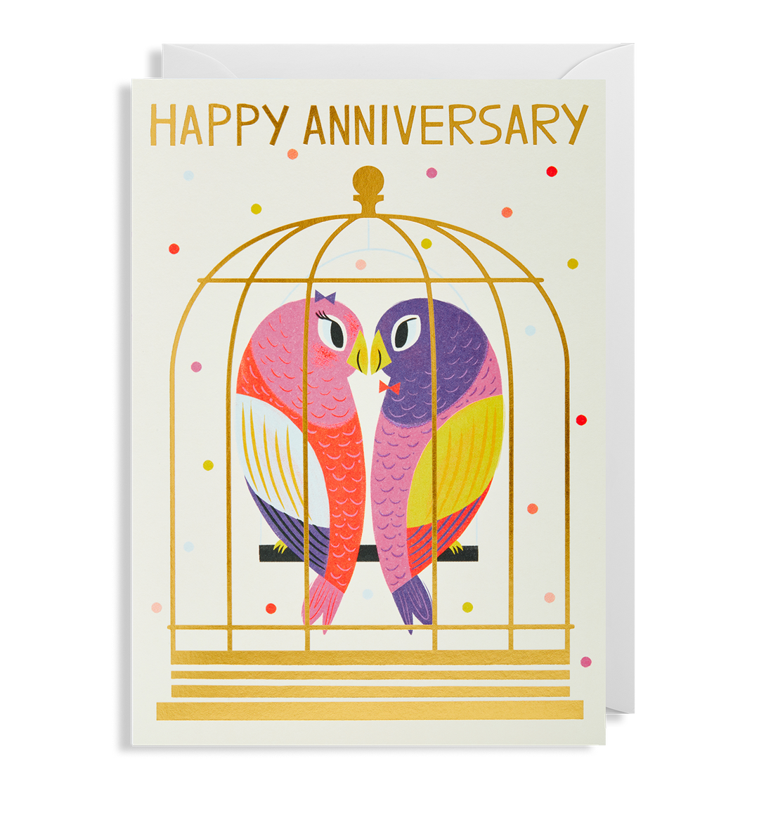 Happy Anniversary Love Bird Greetings Card